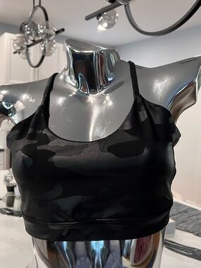 Women’s Black Camo Seamless Bralette